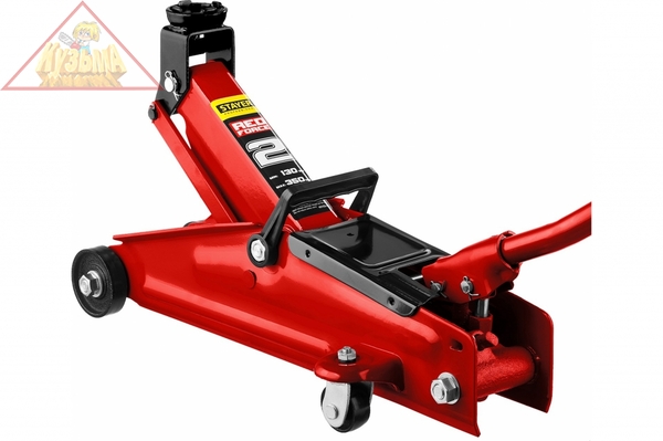 Гидравлический подкатной домкрат STAYER "RED FORCE", 2т, 130-350мм, 43153-2