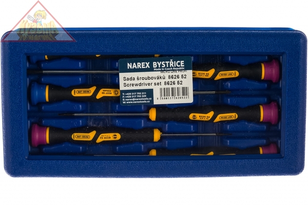 Набор часовых отверток из 6 шт. Micro Line Profi (РZ+ШЛИЦ) Narex, 862652