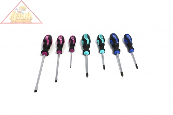 Набор из 7 отверток S Line Profi (шлиц-3 шт, PH-2шт,PZ-2 шт) Narex, 855870