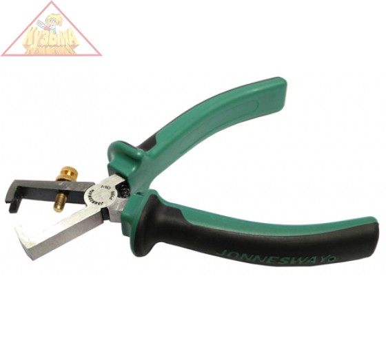 Щипцы для зачистки изоляции проводов, двухкомпонентные рукоятки, 160 мм Jonnesway, арт. P1516