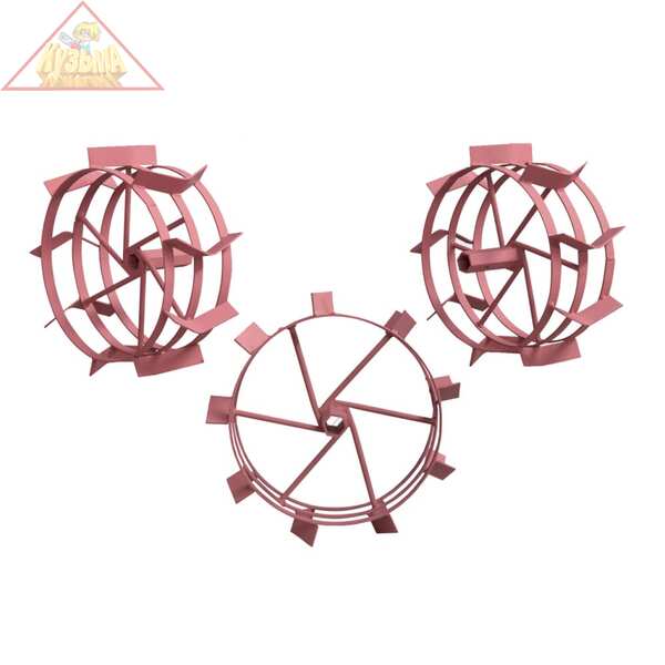 Грунтозацепы ( пара ) к мотоблокам Каскад д.430мм удлиненная ступица д.30мм (01.015.00050)