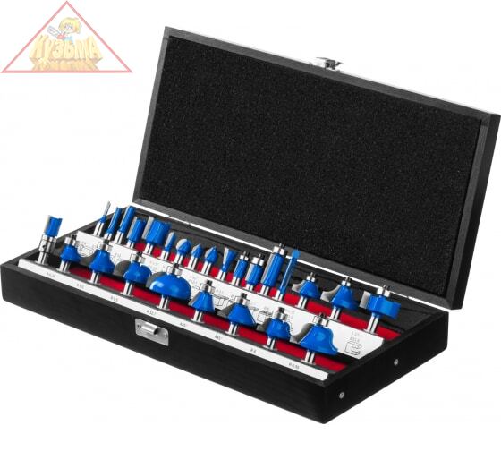 Набор профильных фрез по дереву 26 шт ПРОФЕССИОНАЛ ЗУБР (арт. 28796-H26