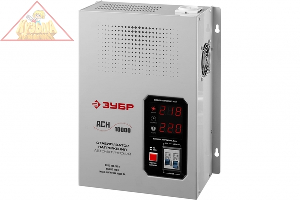 Автоматический стабилизатор с цифровой индикацией Зубр Профессионал АСН-10000-1-ЦН 59387-10