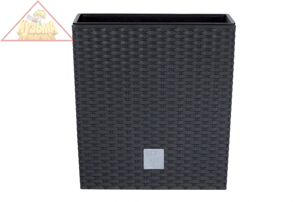 Кашпо для цветов Prosperplast RATO LOW антрацит 2 предмета 37 и 64л DRTS400L-S433