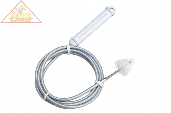 Спираль для удаления засора с ершиком, L-1,5 м, виниловая оплетка КРОКОЧИСТ (арт. 51410-6-15)