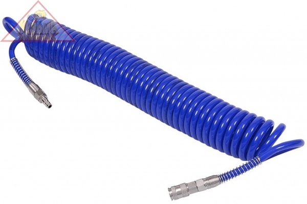 Шланг пневматический спиральный высокого давления (10х15 мм; 10 м; полиуретановый) МАСТАК 680-10110SQ