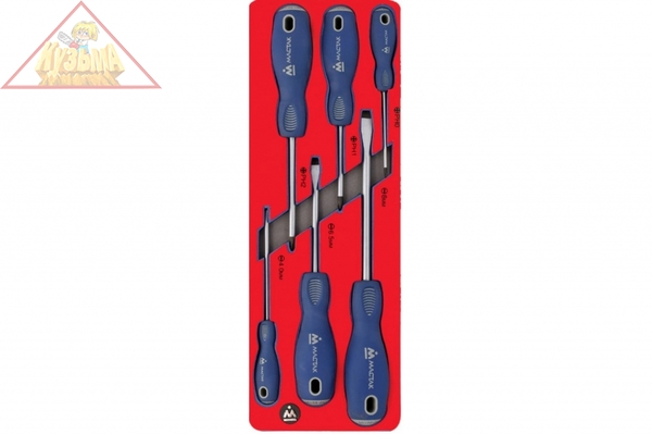 Набор отвёрток (ложемент, 6 предметов) МАСТАК 5-4006