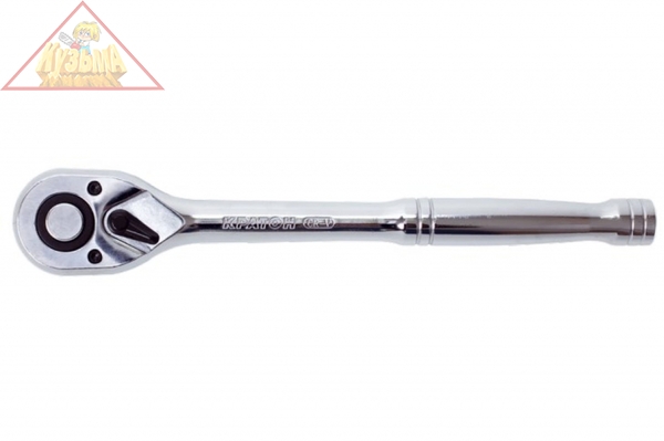 Ключ-трещотка Кратон с металлической ручкой 1/2" CrV (72зуб.) 2 28 08 015