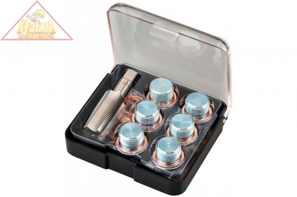 Набор для ремонта масляных пробок М20х1,5 кейс 19шт МАСТАК 103-47020C