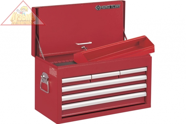 Ящик инструментальный, 6 ящиков и отсек, красный KING TONY 87411-6B