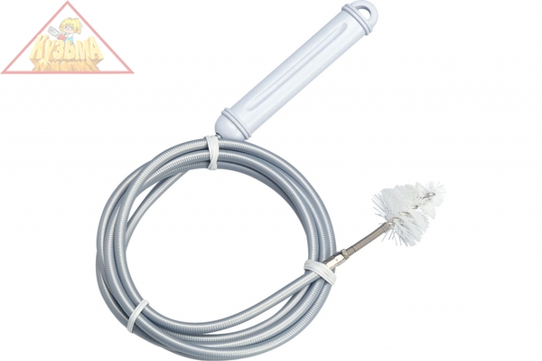 Спираль для удаления засора с ершиком, L-0,9 м, виниловая оплетка КРОКОЧИСТ (арт. 51410-6-09)