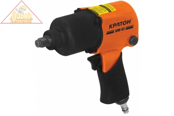 Гайковерт пневматический с набором ударных головок Кратон AIW-02S, арт.  3 01 07 012