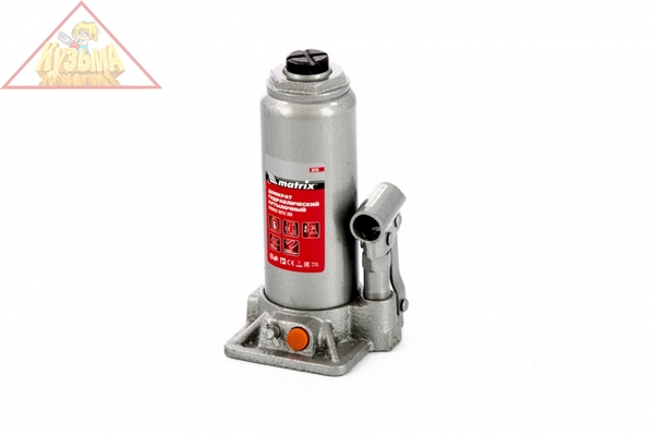Гидравлический бутылочный домкрат MATRIX 6 т, h подъема 216–413 мм 50765