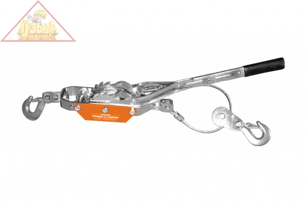 Лебедка ручная барабанная Кратон RCP-1.0 Т, стальной трос 10м, арт. 2 30 04 005