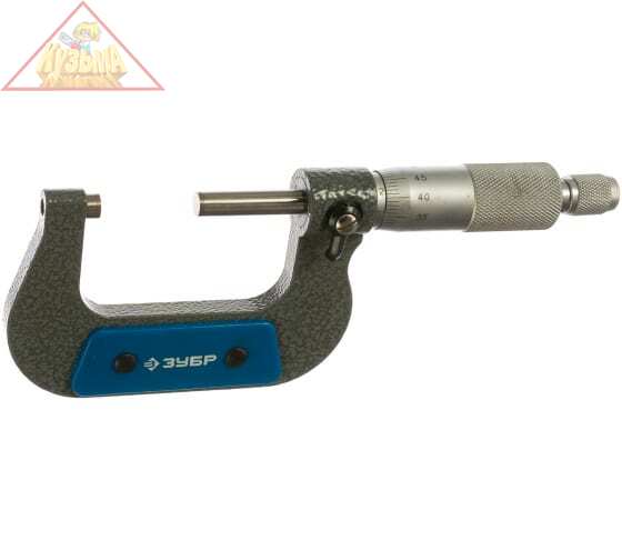 Гладкий механический микрометр МК 100, диапазон 75-100мм, шаг измерения 0,01мм Зубр "ЭКСПЕРТ" 34480-100_z01