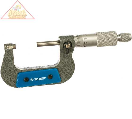 Гладкий механический микрометр МК 50, диапазон 25-50мм, шаг измерения 0,01мм Зубр "ЭКСПЕРТ" 34480-50_z01