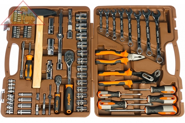 Набор инструментов 1/2"DR и 1/4"DR 77 шт OMBRA OMT77S