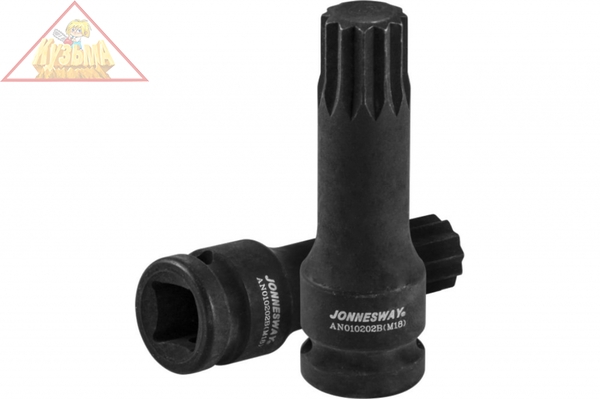 AN010202B Торцевая насадка 1/2"DR M18x78 мм. для задней ступицы автомобилей VAG Jonnesway