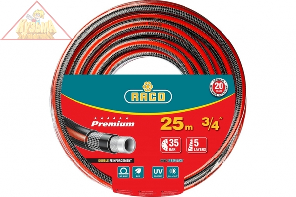 Поливочный пятислойный армированный шланг Raco PREMIUM 30атм, 1х25 м 40300-1-25_z01