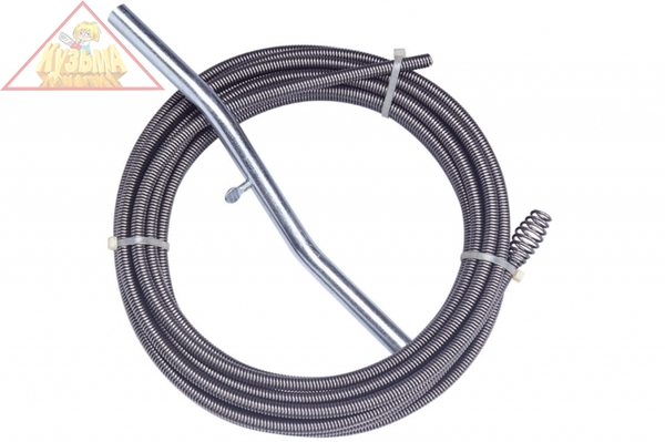 Спираль с универсальной насадкой для удаления засоров (в трубах Ф до 150 мм, длиной до 7,5 метров) КРОКОЧИСТ 51310-13-75