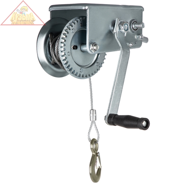 Лебедка шестеренчатая, тяга - 0,8 т, тросовая MATRIX 522735