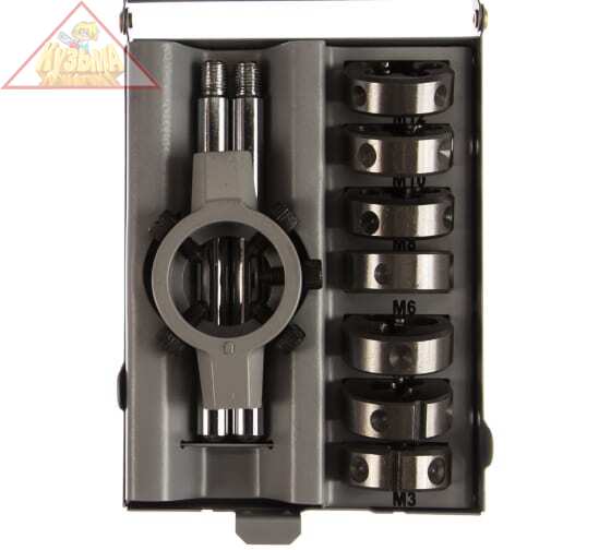 Набор круглых ручных плашек Thorvik D-COMBO М3-М12, HSS, 8 предметов MDS8