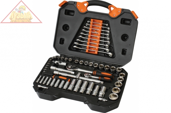 Набор инструментов Кратон TS-04 1/2"+1/4" 58 пр., арт. 2 28 09 004