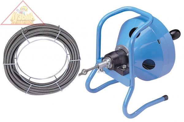 Машина для удаления засора барабанного типа с ручным приводом (для труб длиной до 15 метров, диаметром до 100 мм), КРОКОЧИСТ 50711-9-15