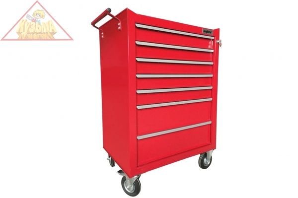OTT47R-R Тележка инструментальная 7-ми полочная (красная).OMBRA