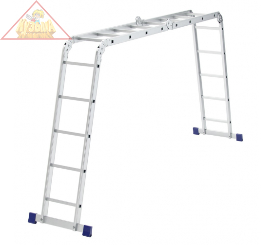 Лестница шарнирная алюминиевая, 2х4+2х5, Россия// Сибртех 97884
