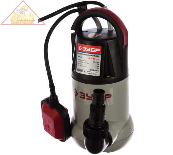Насос погружной ЗУБР дренажный, для чистой воды, ЗНПЧ-750