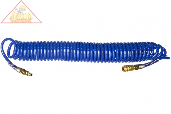 Шланг пневматический спиральный высокого давления (8х12 мм; 10 м; полиуретановый) МАСТАК 680-08110SQ