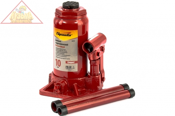 Гидравлический бутылочный домкрат SPARTA Compact 10 т 190-370 мм 50335