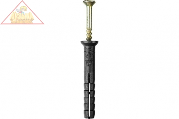 Дюбель-гвоздь полипропиленовый, потайный бортик, 8 x 60 мм, 1000 шт, STAYER, 30640-08-060