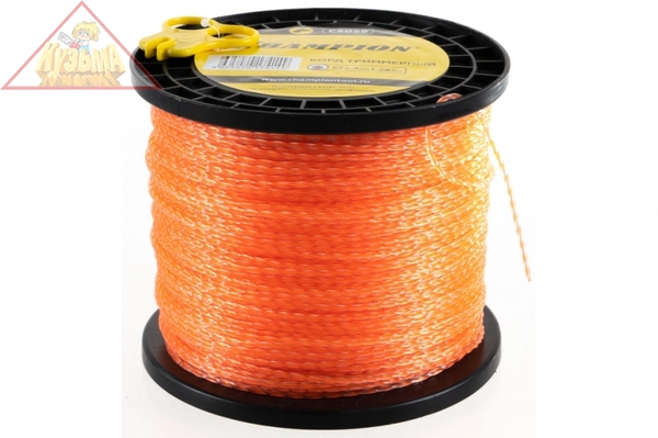 Корд триммерный Square Twist DUO, нож для отреза (2.4 мм, 262 м) CHAMPION C5059