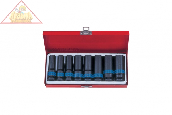 Набор ударных глубоких торцевых головок 1/2", шестигранные, 12-24 мм, 8 предметов KINGTONY 4410MP01