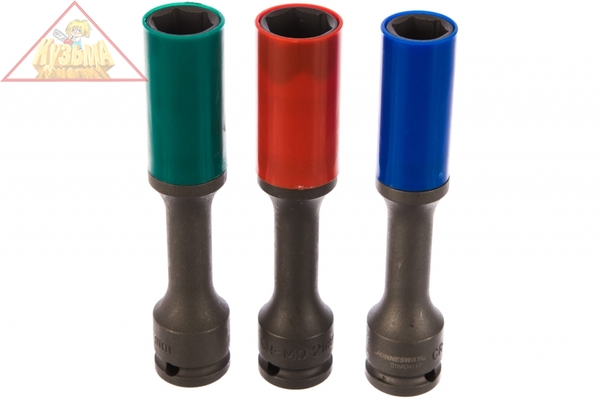 S18AD4103S Набор головки торцевые ударные тонкостенные глубокие для колесных дисков 17,19,21 мм.Jonnesway