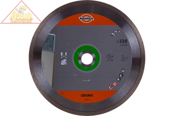 Диск алмазный Professional for Ceramic (230х22.23 мм) для УШМ HAWERA F00Y265814