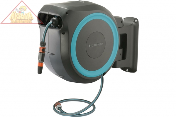 Настенная автоматическая катушка со шлангом голубой цвет Gardena RollUp ML 18620-20.000.00