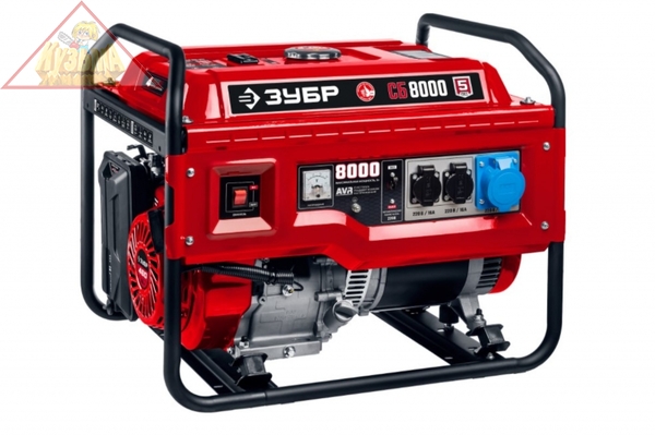 Бензиновый генератор ЗУБР 8000 Вт СБ-8000