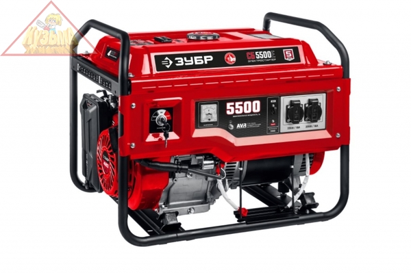 Бензиновый генератор с электростартером ЗУБР СБ-5500Е 5500 Вт, СБ-5500Е