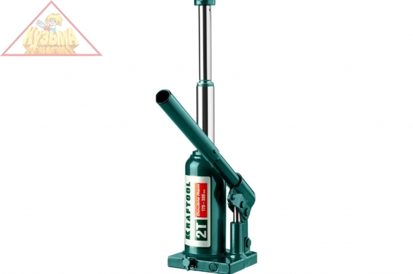 Гидравлический бутылочный домкрат KRAFTOOL Double Ram сварной, телескопический, 2 т, 170-380 мм 43463-2