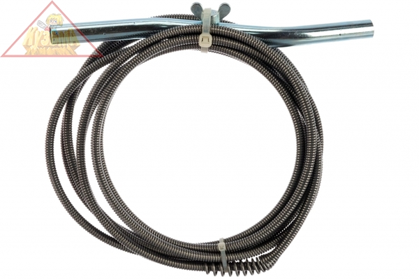 Спираль с насадкой для удаления засоров в трубах, d-50 мм, L-3 метров, регулируемая рукоятка КРОКОЧИСТ (арт. 51310-6-30)