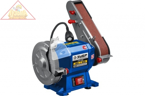 Заточной станок с шлифовальной лентой ЗУБР d150 мм, 300 Вт, ПТЛ-150