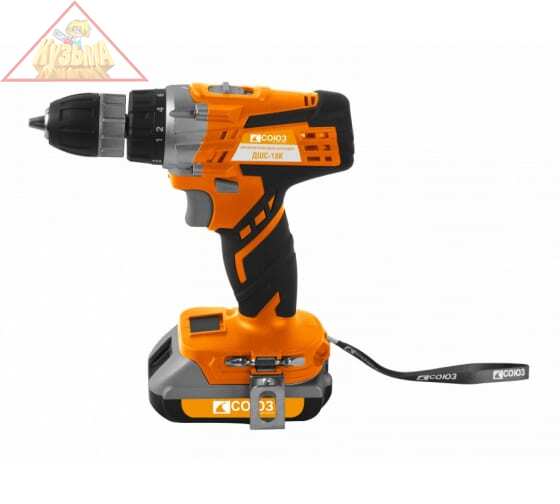 ДШС-18К Дрель аккумуляторная СОЮЗ 18 В, 1BatterySystem, 2 акк. 2 Ач, кейс