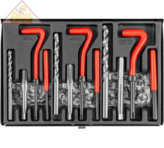 Набор для восстановления резьбы Thorvik M6-M10, 88 предметов, арт. TRIS88