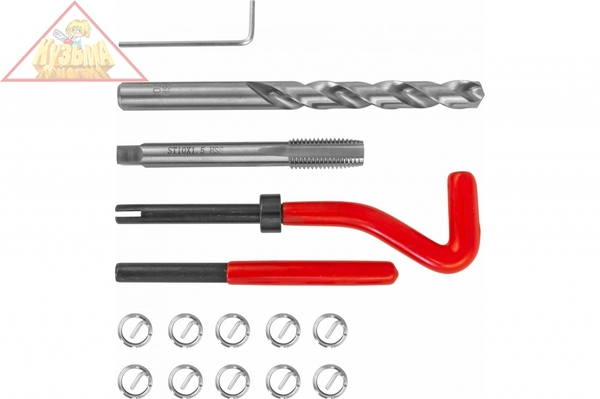 TRIS1015 Набор для восстановления резьбы M10x1.5, 15 предметов.Thorvik