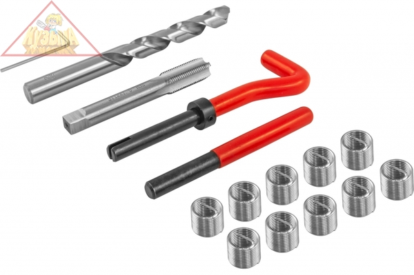 Набор для восстановления резьбы Thorvik M12x1.5, 15 предметов TRIS1215