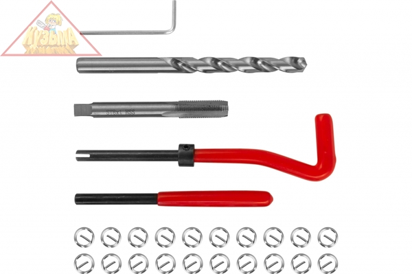 TRIS810 Набор для восстановления резьбы M8x1.0, 25 предметов.Thorvik