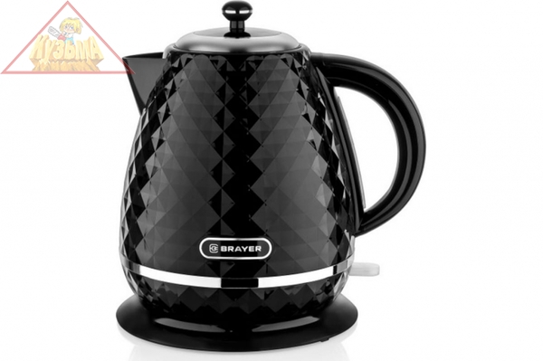Электрический чайник BRAYER Strix BR1008BK, 2200 Вт, 1.7 л